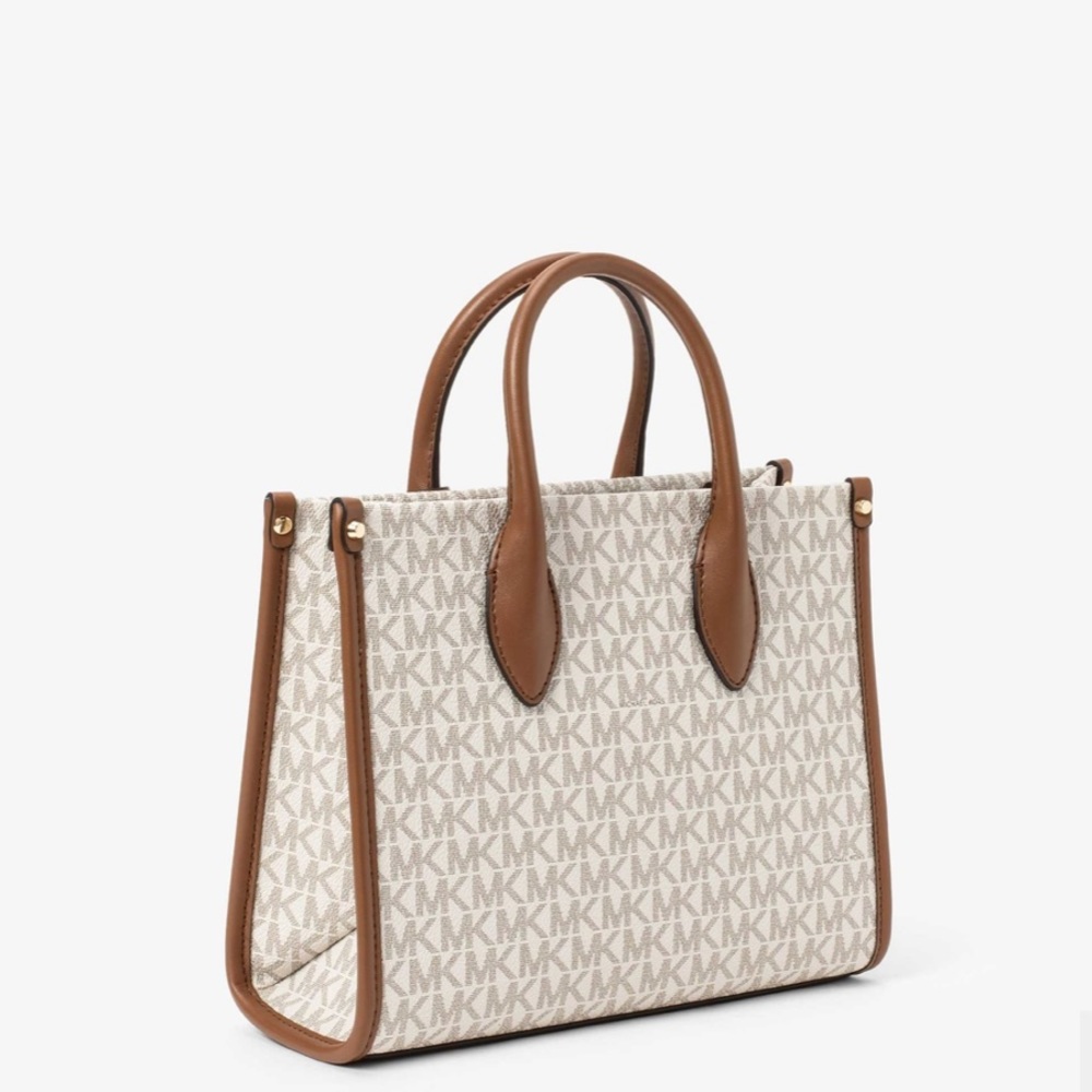 🔥Offer of the day! Michael Kors Mirella Small Crossbody Tote Bag VANILLA SIGNT - Picture 2 of 15